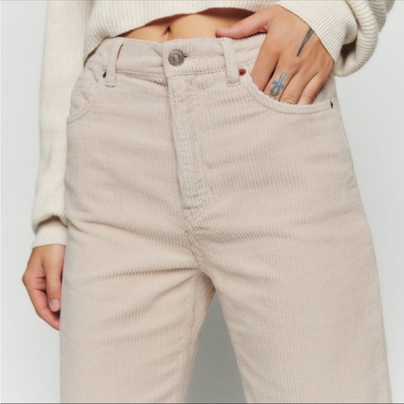 Reformation Cynthia High Rise Straight Long Corduroy Pants - Picture 3 of 5